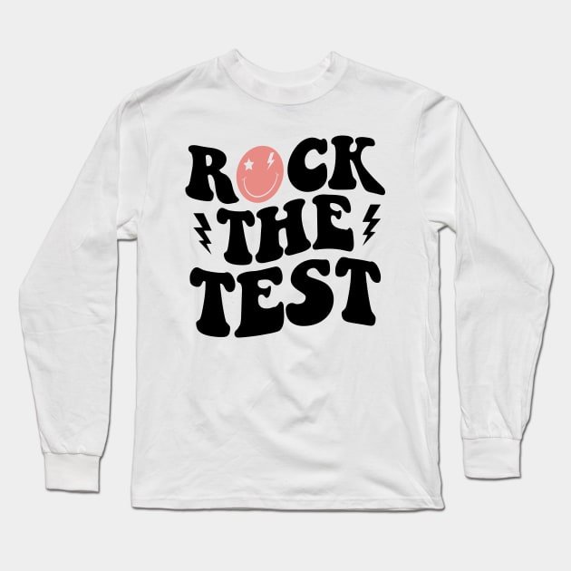 Rock The Test Shirt, Teacher Shirt, Teacher Testing, Teacher Tshirt, Teacher Shirts, Funny Teacher Shirt, Motivational Teacher Long Sleeve T-Shirt by GShow